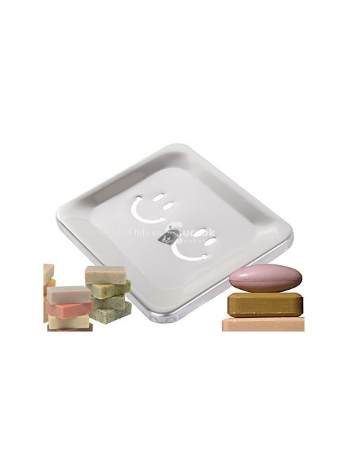 Fém szappantartó fürdőszoba polccal