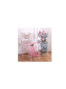 Két polcos ruhás kosár - praktikus tárolás, ruhák szortírozása, mosás előkészítése.