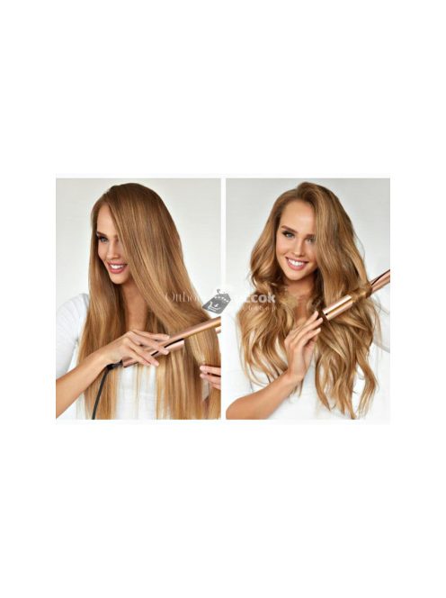 Hajsimító kerámia hajvasaló 2in1 hullám Magyarul