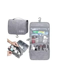   Sminktároló utazó fürdőszobai szervező - praktikus tárolás, utazáshoz ideális, könnyen felakasztható