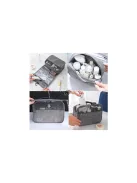 Sminktároló utazó fürdőszobai szervező - praktikus tárolás, utazáshoz ideális, könnyen felakasztható