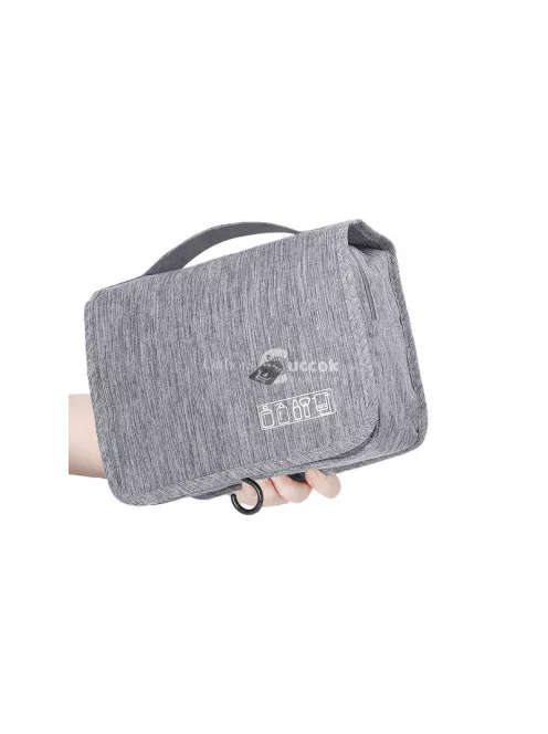 Sminktároló utazó fürdőszobai szervező - praktikus tárolás, utazáshoz ideális, könnyen felakasztható