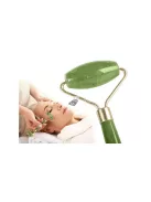 Zöld jáde görgős arc masszírozó - természetes bőrápolás és relaxáció - jade görgős masszírozó - arcápolás - bőrápolás