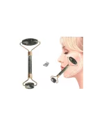 Nefelejcs görgős arc masszírozó - anti-aging, bőrfeszesítő, ráncok ellen, természetes kő, arcfeszesítő eszköz