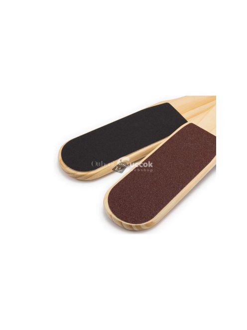 Sarkantyúfa reszelő kő kétoldalú felülettel