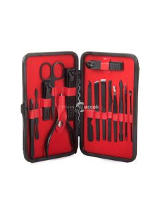 Manikűr készlet körömvágó ollóval 16 elemes tokban