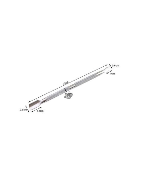 Nemesacél körömápoló spatula és kaparó hibrid körömápoláshoz