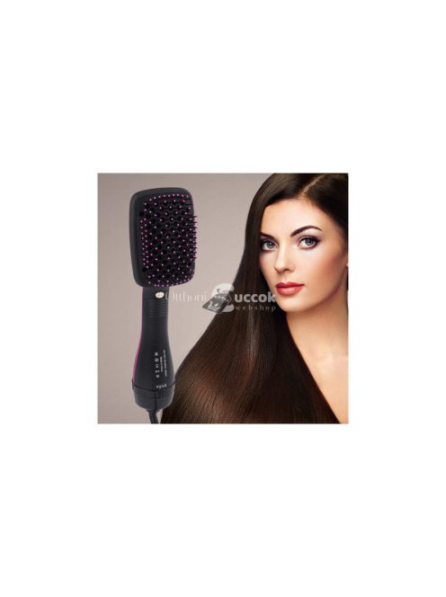 Kétfunkciós hajszárító és hajkiegyenesítő kefe - hajformázó eszköz