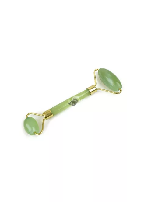 Jáde görgős arc masszírozó - természetes jáde kövekkel, arcápoláshoz, ránctalanításhoz, pihentető masszázsért.