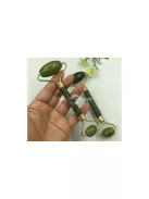 Jáde görgős arc masszírozó - természetes jáde kövekkel, arcápoláshoz, ránctalanításhoz, pihentető masszázsért.