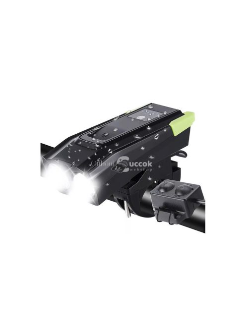 Erős bringalámpa elöl LED hátsó fény mérőóra akkumulátor 2in1