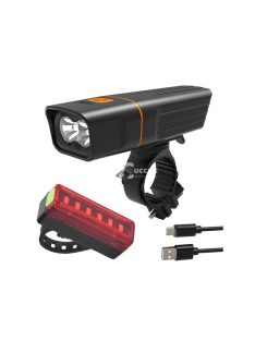   Kerékpár fény elülső hátsó vezeték nélküli LED kerékpár szett USB töltéshez