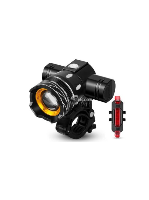 Kerékpár lámpa LED T6 szett elöl-hátul