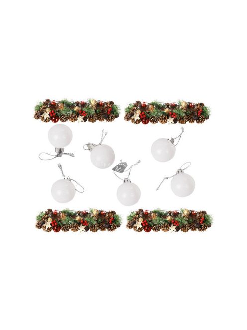 Karácsonyfa díszek 6cm-es készletben 36db - Choinker bombes