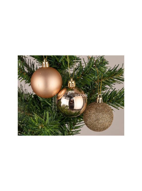 Karácsonyfadíszek 30 darab arany csillogó matt - Karácsonyi díszek, arany díszek