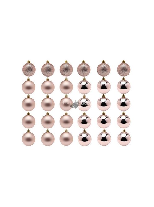 Karácsonyfadíszek 30 darab arany csillogó matt - Karácsonyi díszek, arany díszek