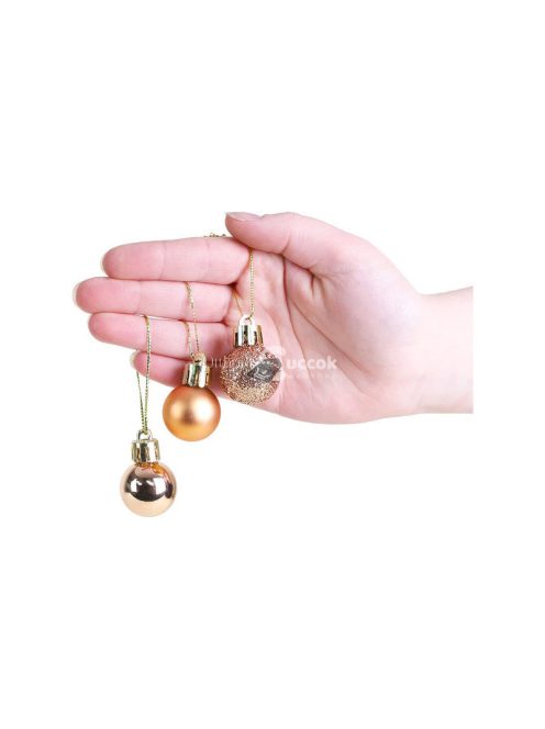 Karácsonyfadíszek 30 darab arany csillogó matt - Karácsonyi díszek, arany díszek