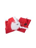 Karácsonyi Mikulás jelmez fiúknak sapka szakáll