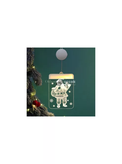 3D színes üvegablak dísz karácsonyi fények