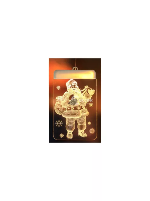 3D színes üvegablak dísz karácsonyi fények