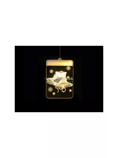 3D színes üveg ablakdísz karácsonyi fények