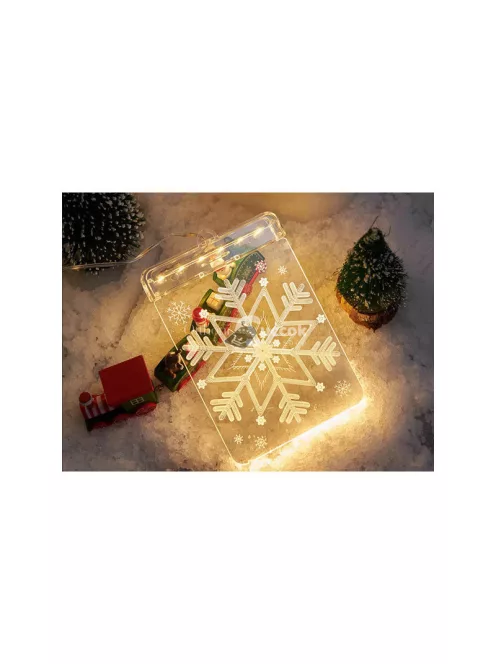 3D színes üvegablak dísz karácsonyi fények