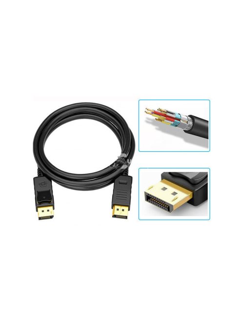 8K 4K 2K 1.5m Hang- és Videókábel DisplayPort csatlakozóval