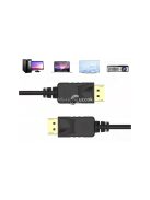 8K 4K 2K 1.5m Hang- és Videókábel DisplayPort csatlakozóval