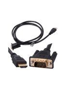 VGA - HDMI kábel arany csatlakozóval, Full HD D-sub kábellel