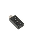 Hangkártya USB 7.1 mikrofon fejhallgató csatlakozóval