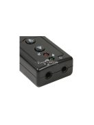 Hangkártya USB 7.1 mikrofon fejhallgató csatlakozóval