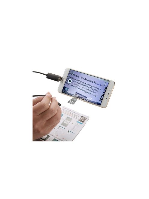 Vizsgálókamera Androidhoz és PC-hez USB csatlakozással, 10m hosszú vezetékkel és LED világítással