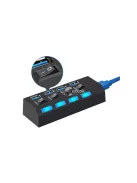 USB port elosztó 4 portos USB 3.0 támogatással