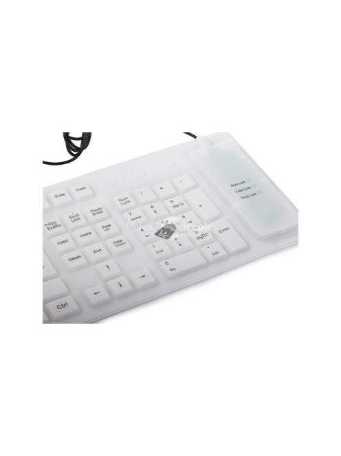 Szilikon billentyűzet fehér USB numerikus - számítógép kiegészítő - számológép - irodai eszköz
