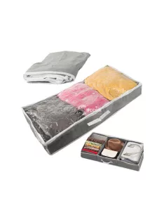   Tárolódoboz ruhás szekrény rendszerező cipőhöz és ágyneműhöz - nagy méret, cipzárral