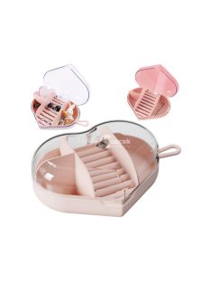   Ékszeres szervező utazó doboz - praktikus tárolás, utazáshoz ideális, kisebb ékszereknek, gyűrűknek, nyakláncoknak.