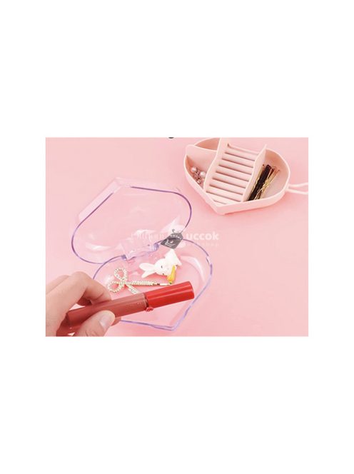 Ékszeres szervező utazó doboz - praktikus tárolás, utazáshoz ideális, kisebb ékszereknek, gyűrűknek, nyakláncoknak.