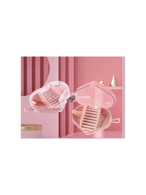 Ékszeres szervező utazó doboz - praktikus tárolás, utazáshoz ideális, kisebb ékszereknek, gyűrűknek, nyakláncoknak.