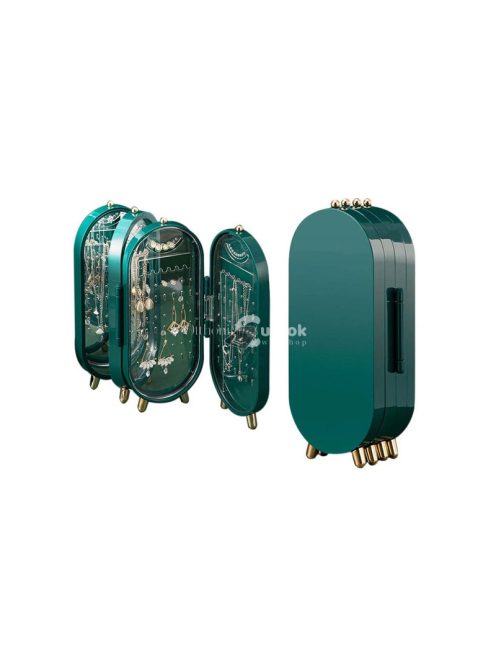 Ékszer tároló doboz tükörrel és kijelzővel