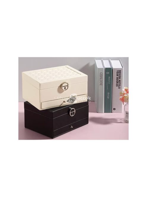 Ékszerdoboz szervező tükörrel - praktikus tárolás, elegáns design, több rekesz