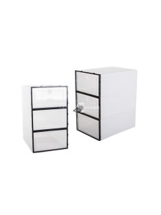   Cipősdoboz szervező doboz rekeszekkel és fedővel - praktikus tárolás otthonra és irodába