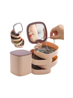 Kozmetikum tároló ékszer tükörrel