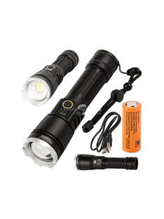   Katonai fényesített vezeték taktikai zseblámpa XHP160 zoom