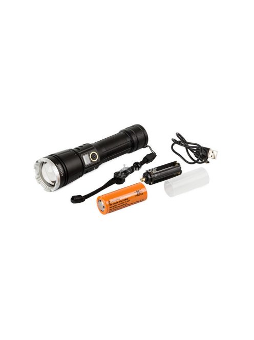 Katonai fényesített vezeték taktikai zseblámpa XHP160 zoom