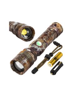   Világító távcső, USB feltöltés, taktikai zseblámpa, erős fényű, zoomolható Cree LED xhp160 diódával