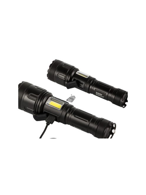 Taktikai zseblámpa nagy teljesítményű Cree LED-del és COB technológiával