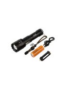 Taktikai zseblámpa nagy teljesítményű Cree LED-del és COB technológiával