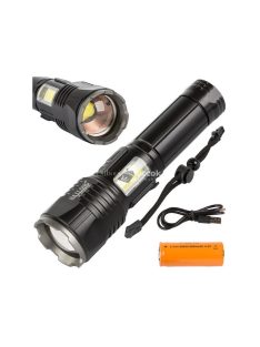   Taktikai zseblámpa Bailong Cree COB LED XHP160 teljesítménnyel - túlélő felszerelés, vadász lámpa, outdoor világítás