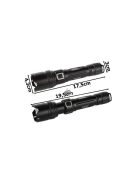 Taktikai zseblámpa Bailong LED XHP99 zoom funkcióval - erős fényű, hordozható világítás