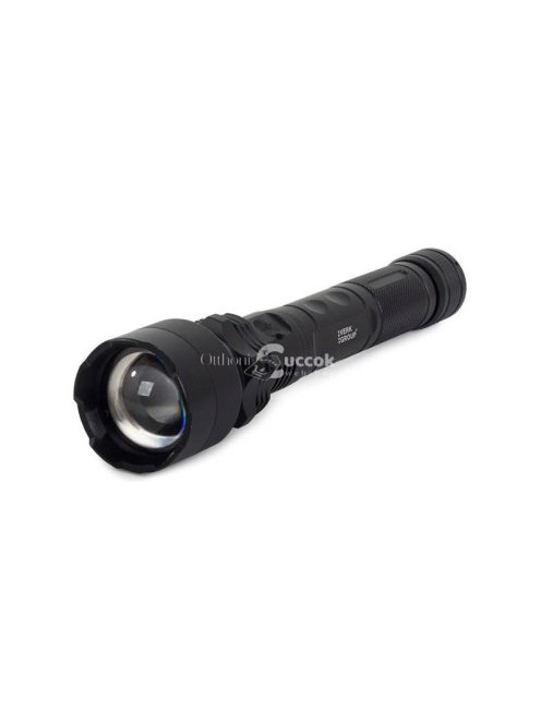 Erős taktikai LED zseblámpa XHP50 zoom USB csatlakozással.